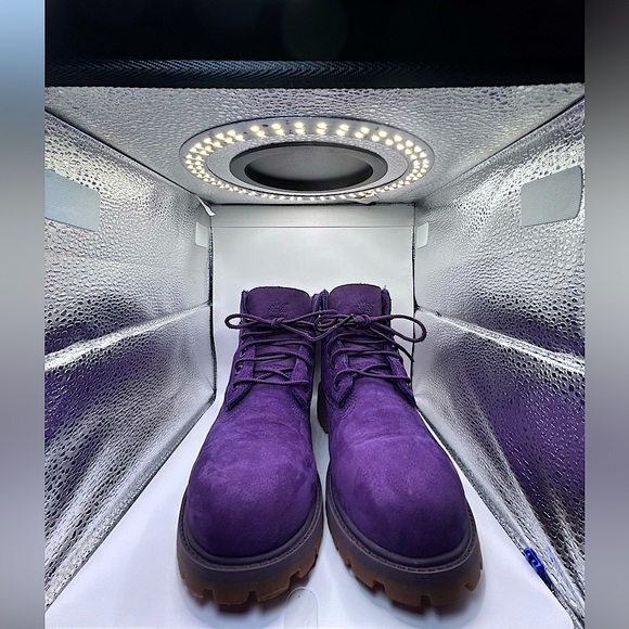 Big Kids | Custom Purple Timberlands | Size 1 - Picture 2 of 4